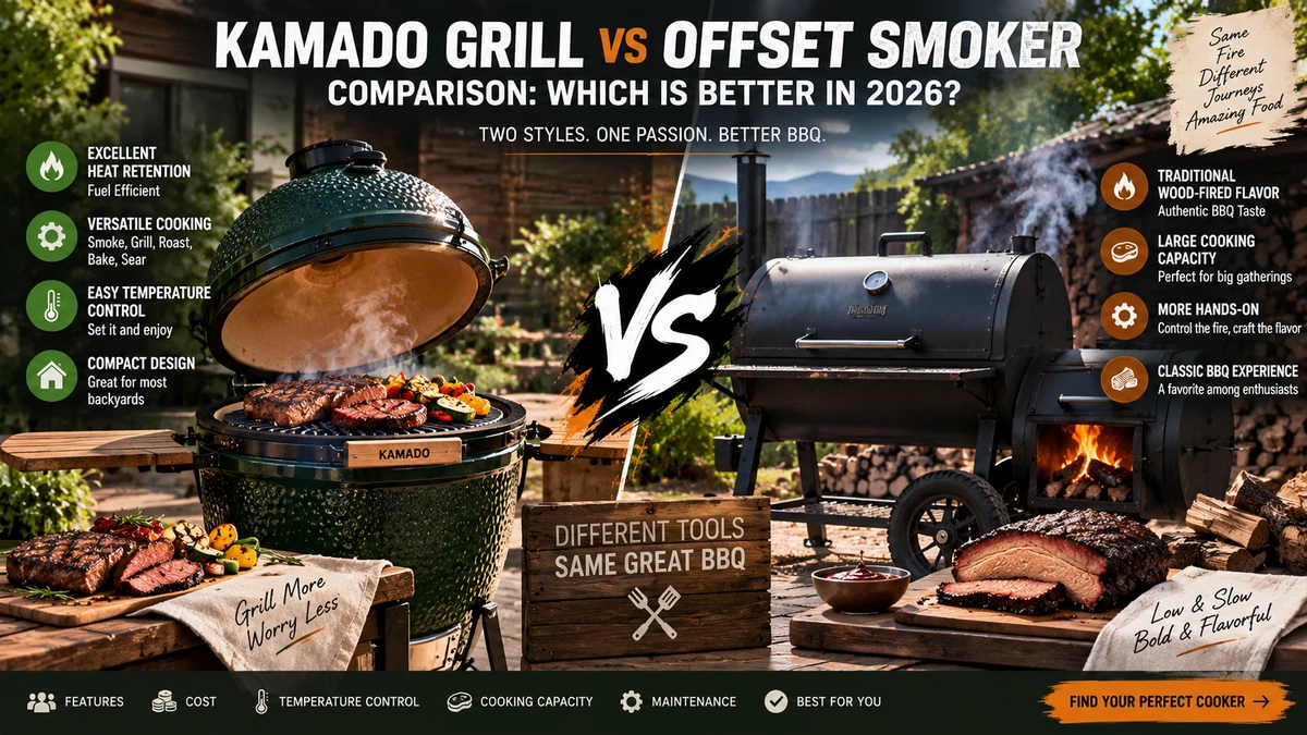 Kamado Grill vs Offset Smoker Comparison