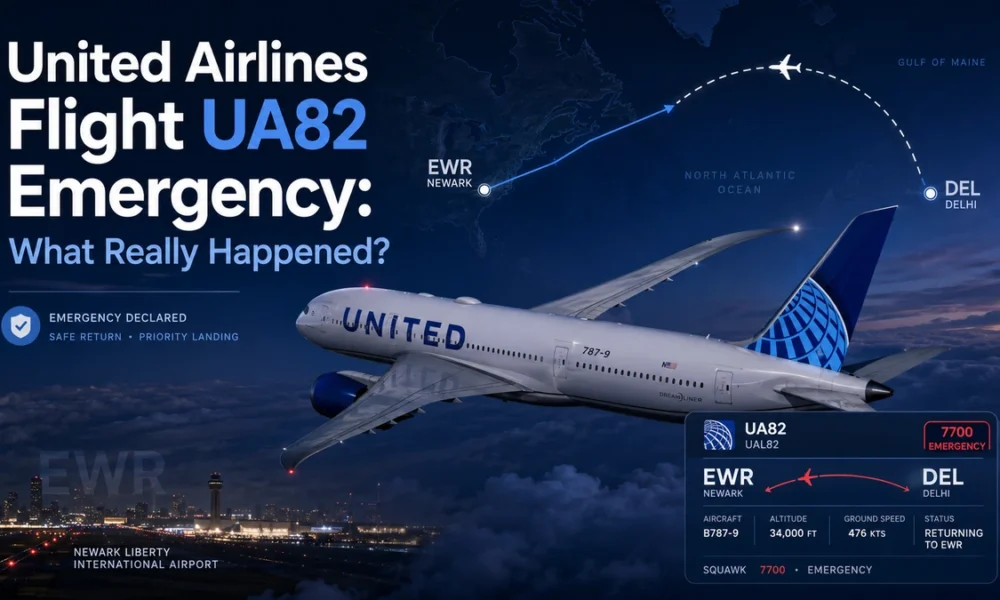 United Airlines Flight UA82 Emergency